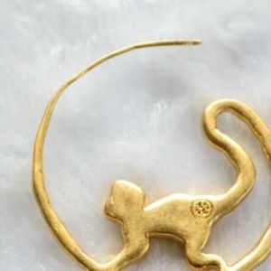 Tory Burch Jewelry - tory burch monkey circle earring hoop Tory Burch Jewelry - tory burch monkey circle earring hoop